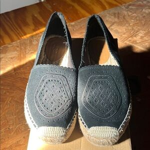 UGG Black and Tan Espadrille Flats